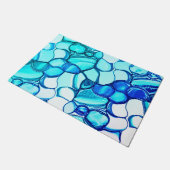 Rund wie Steine in Aquamarin ähnlichen Tönen Fußmatte (Schrägansicht)