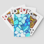 Rund wie Steine in Aquamarin ähnlichen Tönen Spielkarten (Rückseite)