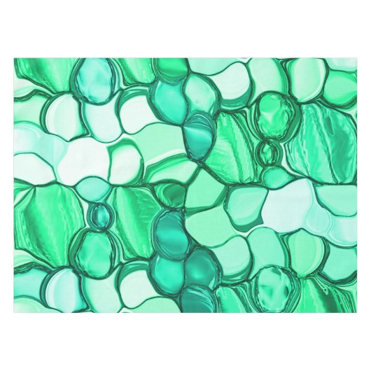 Rund wie Steine in hellgrün bis mint Tischdecke (Vorderseite (Horizontal))