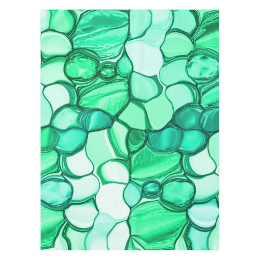 Rund wie Steine in hellgrün bis mint Tischdecke (Vorderseite)