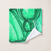 Rund wie Steine in klaren Grün- bis Minze-Tönen Badhandtuch Set (Waschlappen)