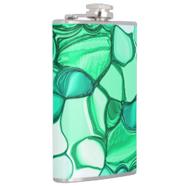 Rund wie Steine in klaren Grün- bis Minze-Tönen Flachmann