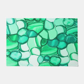 Rund wie Steine in klaren Grün- bis Minze-Tönen Fußmatte (Vorderseite)