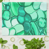 Rund wie Steine in klaren Grün- bis Minze-Tönen Geschirrtuch (Gefaltet)