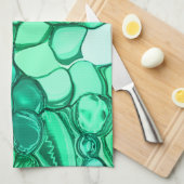 Rund wie Steine in klaren Grün- bis Minze-Tönen Geschirrtuch (Viertel Falte)