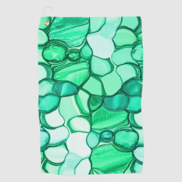 Rund wie Steine in klaren Grün- bis Minze-Tönen Golfhandtuch