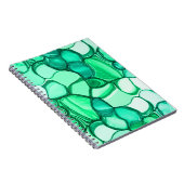 Rund wie Steine in klaren Grün- bis Minze-Tönen Notizblock (Rechte Seite)