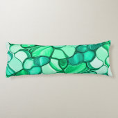Rund wie Steine in klaren Grün- bis Minze-Tönen Seitenschläferkissen (Rückseite)