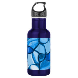 Rund wie Steine in königsblauen Tönen Edelstahlflasche