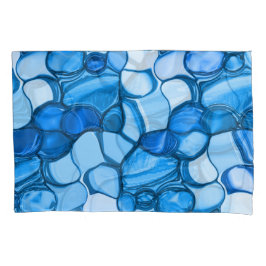 Rund wie Steine in Tönen ähnlich königsblau Kissenbezug