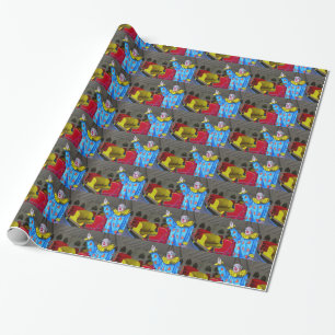Rundabout Clown Geschenkpapier