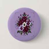 Rundabzeichen 5 cm Veilchenstrauß Button (Vorderseite)