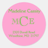 Rundadressen-Etikett Runder Aufkleber (Vorderseite)