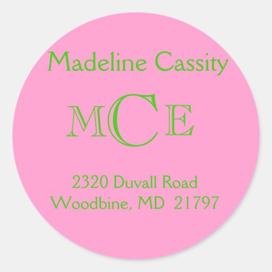 Rundadressen-Etikett Runder Aufkleber (Vorderseite)