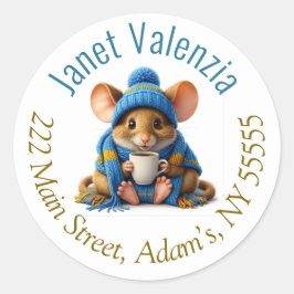 Rundadressen Runder Aufkleber