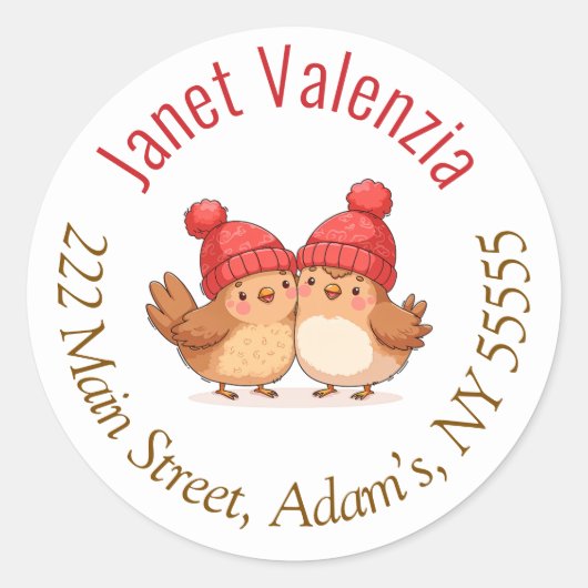 Rundadressen Runder Aufkleber (Vorderseite)