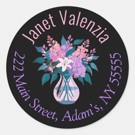 Rundadressen Runder Aufkleber (Vorderseite)