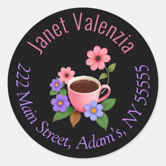 Rundadressen Runder Aufkleber (Vorderseite)