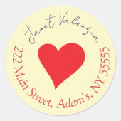 Rundadressen Runder Aufkleber (Vorderseite)