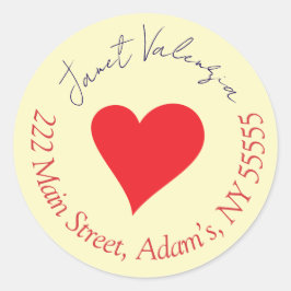 Rundadressen Runder Aufkleber