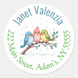 Rundadressen Runder Aufkleber