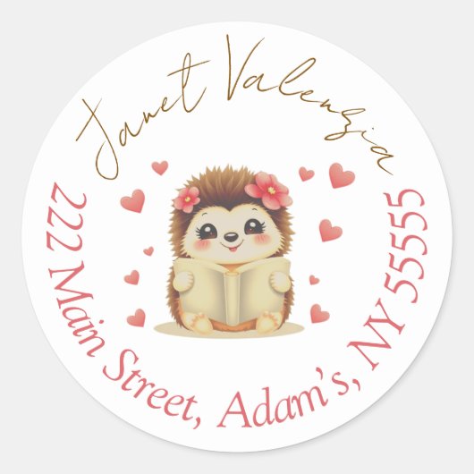 Rundadressen Runder Aufkleber (Vorderseite)