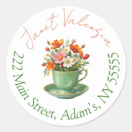 Rundadressen Runder Aufkleber