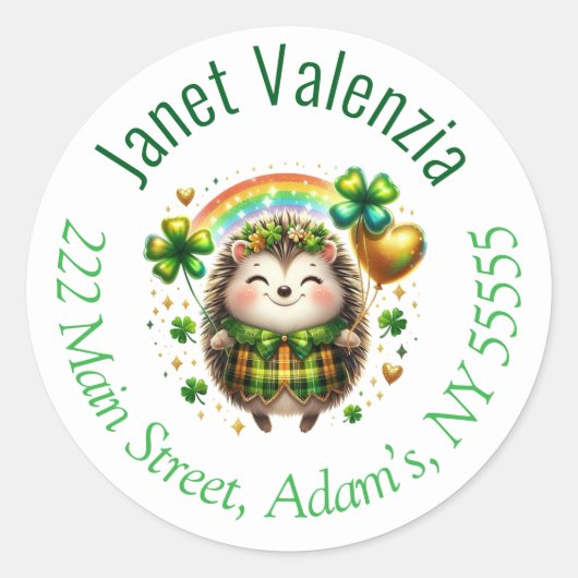 Rundadressen Runder Aufkleber (Vorderseite)