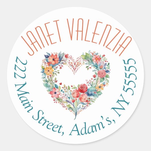 Rundadressen Runder Aufkleber (Vorderseite)