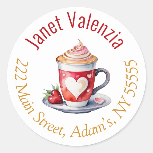 Rundadressen Runder Aufkleber (Vorderseite)