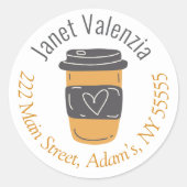 Rundadressen Runder Aufkleber (Vorderseite)