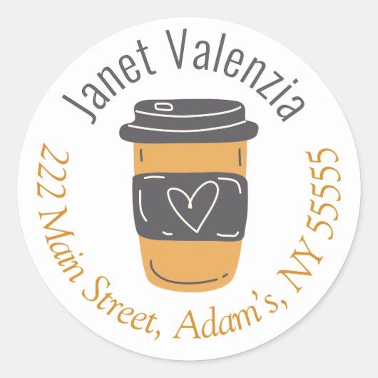 Rundadressen Runder Aufkleber (Vorderseite)