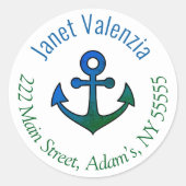 Rundadressen Runder Aufkleber (Vorderseite)