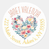 Rundadressen Runder Aufkleber (Vorderseite)