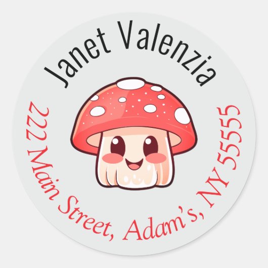 Rundadressen Runder Aufkleber (Vorderseite)