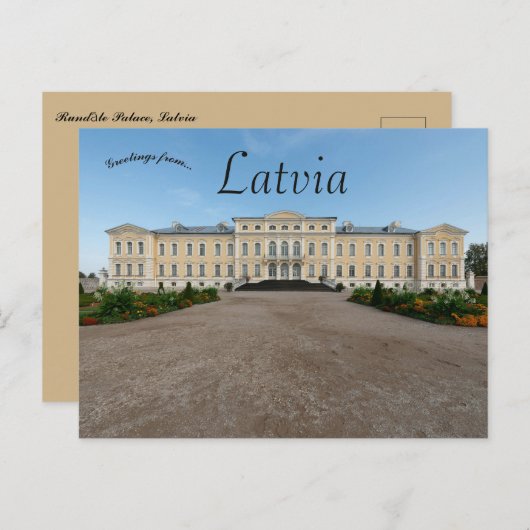 Rundale Palace in Latvia Postkarte (Vorne/Hinten)