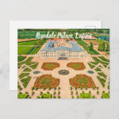 Rundāle Palace Lettland stilisiert Postkarte (Vorne/Hinten)