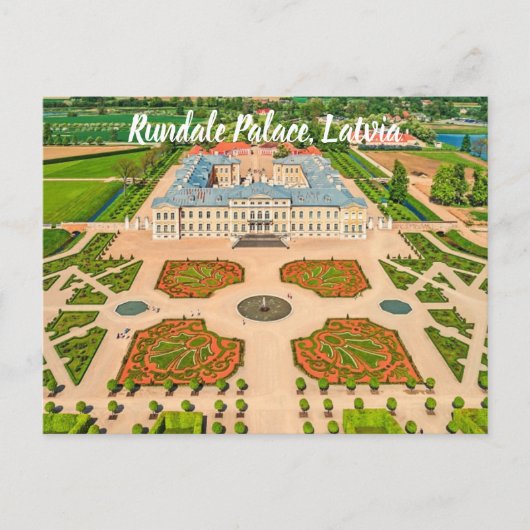 Rundāle Palace Lettland stilisiert Postkarte (Vorderseite)