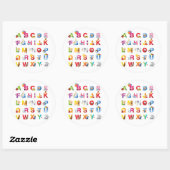 Rundalphabet Runder Aufkleber (Blatt)