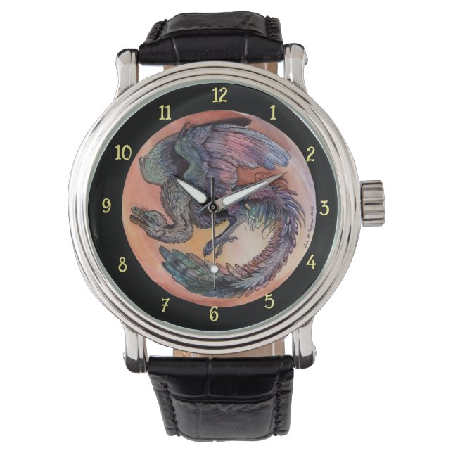Rundarchäopteryx Armbanduhr (Vorderseite)