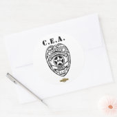 Rundaufkleber "COPWATCH ENFORCEMENT AGENCY" Runder Aufkleber (Umschlag)