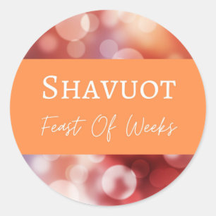 Rundaufkleber-Etikett Shavuot-Fest der Wochen Runder Aufkleber