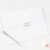 Rundaufkleber für elegante Textvorlage Runder Aufkleber (Umschlag)