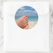 Rundaufkleber für Sommerferien Runder Aufkleber (Tasche)