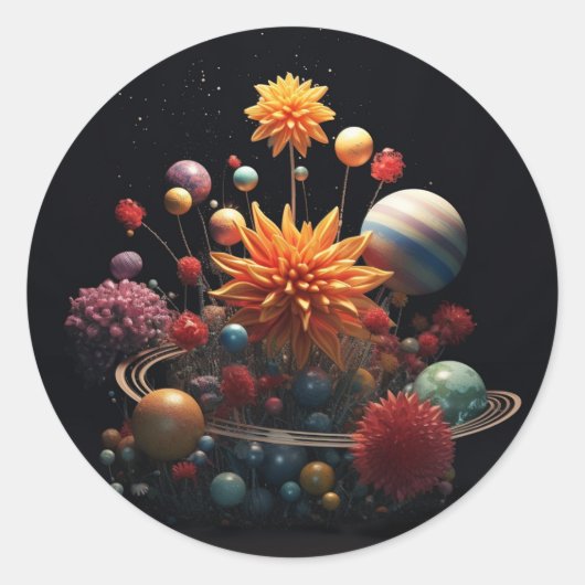 Rundaufkleber für Sonnensysteme Runder Aufkleber (Vorderseite)