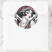 Rundaufkleber für Vintage Bekleidung kleiner Unter Runder Aufkleber (Tasche)