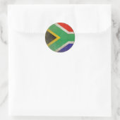 Rundaufkleber mit Cooler Flagge aus Südafrika Runder Aufkleber (Tasche)