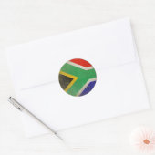 Rundaufkleber mit Cooler Flagge aus Südafrika Runder Aufkleber (Umschlag)