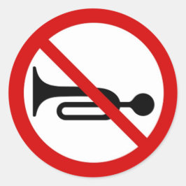 Rundaufkleber mit Hornunterdruck. Runder Aufkleber