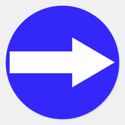 Rundaufkleber mit Pfeil rechts Runder Aufkleber (Vorderseite)